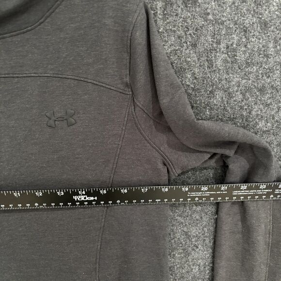 Under Armour Featherweight Slouchy Hoodie Women's Medium Gray Funnel Neck - Picture 6 of 8